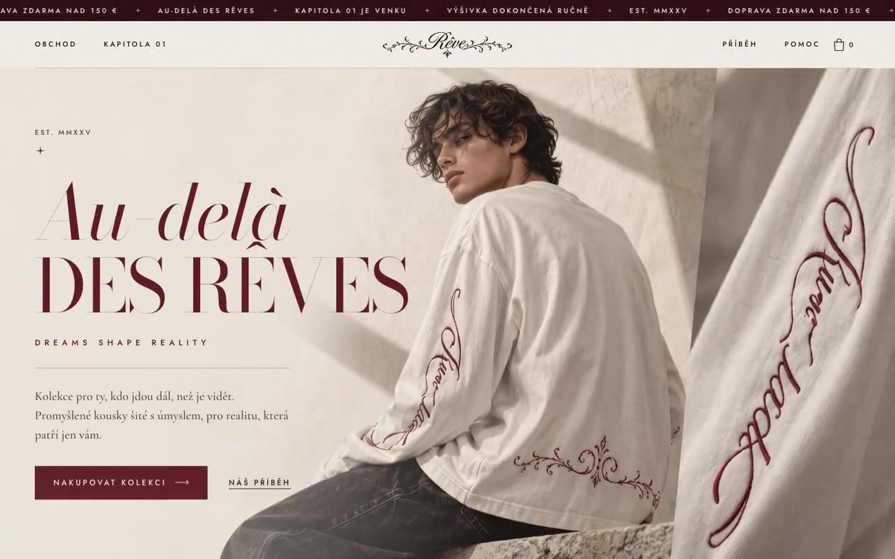 Rêve, website preview
